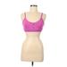 Nike Sports Bra: Pink Color Block Activewear - Women's Size Medium