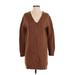 Joe Fresh Casual Dress - Sweater Dress: Brown Dresses - Women's Size X-Small