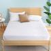 Simply Essential Waterproof Cotton Down Alternative Mattress Pad Quilted Design - White