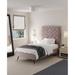 Manhattan Comfort Crosby Modern Velvet Upholstered Bed