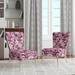 Designart "Springtime Purple Blossoms Botanical Pattern" Upholstered Floral Accent Chair and Cottage Arm Chair - Multiple Color