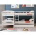 Twin Over Twin L-shaped Triple Bunk Bed with Trundle Bed & Ladder