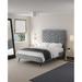 Manhattan Comfort Crosby Modern Velvet Upholstered Bed