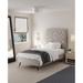 Manhattan Comfort Crosby Modern Velvet Upholstered Bed