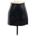 Free People Faux Leather Skirt: Black Solid Bottoms - Women's Size 0