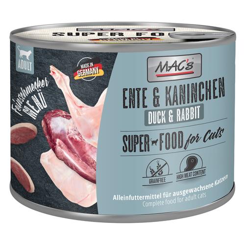 6x200g Duck & Rabbit Gourmet MAC's Wet Cat Food