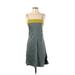 Free People Casual Dress - A-Line Square Sleeveless: Green Solid Dresses - Women's Size X-Small