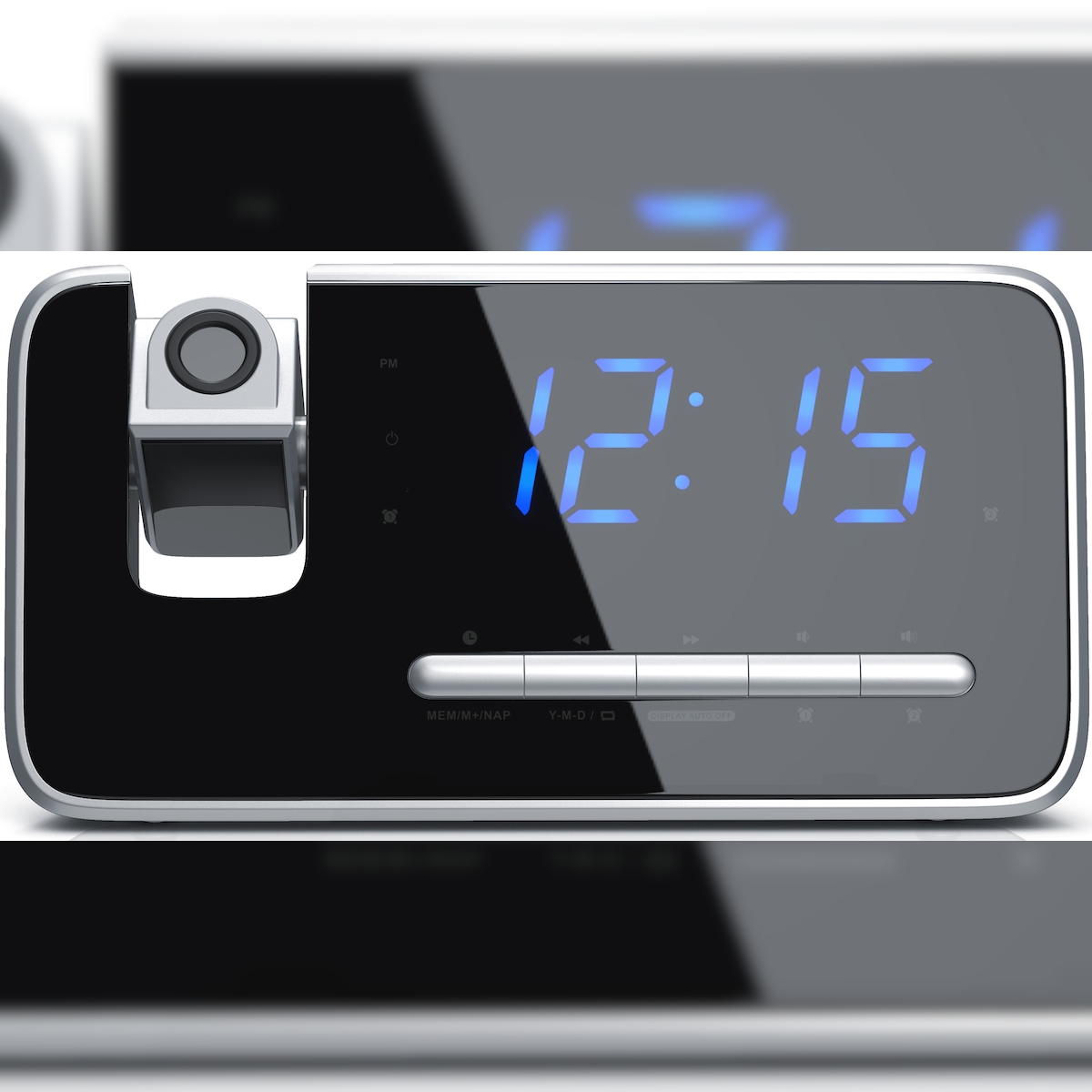 Brandson Radiowecker, FM Radio Wecker, Projektionsanzeige, 4,7` LED-Display, Auto/OFF-Dimmer Image