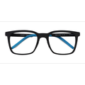 Unisex s square Matte Black Plastic Prescription eyeglasses - Eyebuydirect s Accelerate