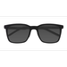 Unisex s square Matte Black Plastic Prescription sunglasses - Eyebuydirect s Verge