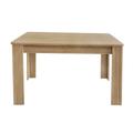 Table de salle rectangulaire naturelle en bois de chêne robuste 117x68