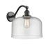Beachcrest Home™ Lattimer 1 - Light Dimmable Armed Sconce Glass/Metal in Gray/Brown | 13 H x 12 W x 12 D in | Wayfair