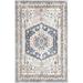 Blue/White Rectangle 5' x 8' Indoor Area Rug - August Grove® Bracamonte Oriental Ivory/Blue/Beige Area Rug Polypropylene | Wayfair