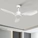 Wrought Studio™ Dytrell 48" Ceiling Fan w/ Remote Control without Lights, Metal in White | 7.87 H x 48 W x 48 D in | Wayfair