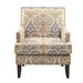 Armchair - Red Barrel Studio® Josanna Upholstered Armchair Polyester in Gray/Yellow | 35.25 H x 29 W x 30 D in | Wayfair