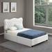Red Barrel Studio® Queen Size Pu Leather Platform Bed Upholstered/Faux leather in White | 42.9 H x 57.5 W x 80 D in | Wayfair