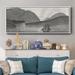 Breakwater Bay Mount Desert, Coast Of Maine Framed On Canvas Print Canvas, Solid Wood in Gray/White | 20 H x 50 W x 1.5 D in | Wayfair