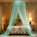 Clearance! Elegant Bed Canopy Lace Polyester Mesh Mosquito Net for Girls Bed Princess Play Tent Reading Nook Round Lace Dome Curtains