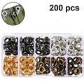 200pcs eyelet set Grommet tool kit eyelet pliers set eyelet tool tarpaulin eyelets 6mm eyelets washers punch with box rivet eyelets for leather shoes tarpaulin fabric paper awnings