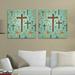 OWNTA Easter Cross Pattern 2PC Canvas Wall Art Paintings for Living Room Canvas Frameless Print Wall Artworks Bedroom Decoration office Wall decor