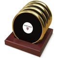 Gold Harvard Crimson 4-Pack Coaster Set