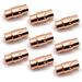 QUMENEY 10 PCS Magnetic Jewellery Bracelet Clasps for Leather Necklace Bracelet Cord End Caps for Jewellery Making (Rose Gold 8 mm)