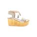 Steve Madden Wedges: Ivory Print Shoes - Women's Size 9 - Open Toe