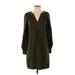 Trina Turk Casual Dress - Popover: Green Solid Dresses - Women's Size X-Small