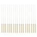 HOMEMAXS 50PCS Stainless Steel BBQ Forks Wooden Handle Barbecue Flat Sticks Portable Round BBQ Needles Cooking Mutton Shashlik Sticks Thickening Kitchen Supplies for Home Outdoor (Silver)