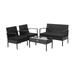 4 Pieces Patio Rattan Furniture Set with Cushion