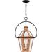 Burdett 2 Light Outdoor Hanging Lantern in Aged Copper