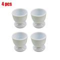 Mduoduo 4 Pcs Egg Holder Breakfast Boiled Egg Cup Holders Household Kitchen Eggs Holding Cups Tabletop Refrigerator Egg Tray Container Storage Holders White