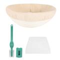 10 Inch Bread Proofing Basket - Banneton Proofing Basket + Cloth + Dough Scraper + Bread Lame - Sourdough Basket Set For And Home Bakers Artisan Bread Making