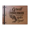 Lifesong Milestones Engraved Wooden Funeral Guest Book for Memorial Service