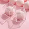 50 stücke benutzer definierte Logo super weich rosa Marshroom Mixer Schwamm Puder quaste Private Label Zubehör Kirsche Schönheit Kosmetik