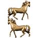 2pcs Copper Horse Statue Retro Horse Figurine Horse Sculpture Desktop Adornments