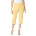 Plus Size Women's Invisible Stretch® Contour Capri Jean by Denim 24/7 in Banana (Size 20 W) Jeans