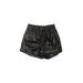 Shein Faux Leather Shorts: Black Tortoise Bottoms - Women's Size X-Small