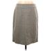 J.Crew Factory Store Casual Skirt: Gray Marled Bottoms - Women's Size 4