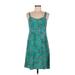 Bali Batiks Cocktail Dress - A-Line: Teal Paisley Dresses - Women's Size Medium