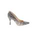 Vince Camuto Heels: Ivory Snake Print Shoes - Women's Size 8 1/2