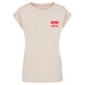 T-Shirt MERCHCODE "Merchcode Damen Ladies Lewis Capaldi - Hello it's me T-Shirt" Gr. S, beige (whitesand) Herren Shirts T-Shirts
