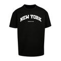 T-Shirt MERCHCODE "Merchcode Herren New York Wording - Heavy Oversize Tee" Gr. S, schwarz (black) Herren Shirts T-Shirts