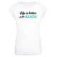 T-Shirt MERCHCODE "Damen Ladies Summer - Life is better at the beach T-Shirt" Gr. 4XL, weiß (white) Herren Shirts T-Shirts
