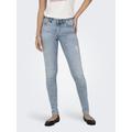 Skinny-fit-Jeans ONLY "ONLBLUSH MID SKINNY DNM ANA698 NOOS" Gr. XL (42), Länge 30, blau (light blue denim) Damen Jeans Röhrenjeans