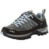 Wanderschuh CMP "RIGEL LOW WMN TREKKING SHOE WP", Gr. 41, grau (graffite, azzurro), Textil, Leder, sportlich, Schuhe, wasserdicht
