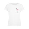 T-Shirt MERCHCODE "Damen Ladies Flamingo Box Tee" Gr. M, weiß (white) Herren Shirts T-Shirts