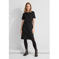 Jerseykleid STREET ONE Gr. 44, EURO-Größen, schwarz (black) Damen Kleider Freizeitkleider