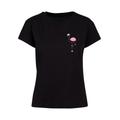 T-Shirt MERCHCODE "Damen Ladies Flamingo Box Tee" Gr. L, schwarz (black) Herren Shirts T-Shirts