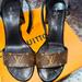 Louis Vuitton Shoes | Louis Vuitton, Black And Brown Canvas, Monogram, Heeled Sandals | Color: Brown | Size: 37.5